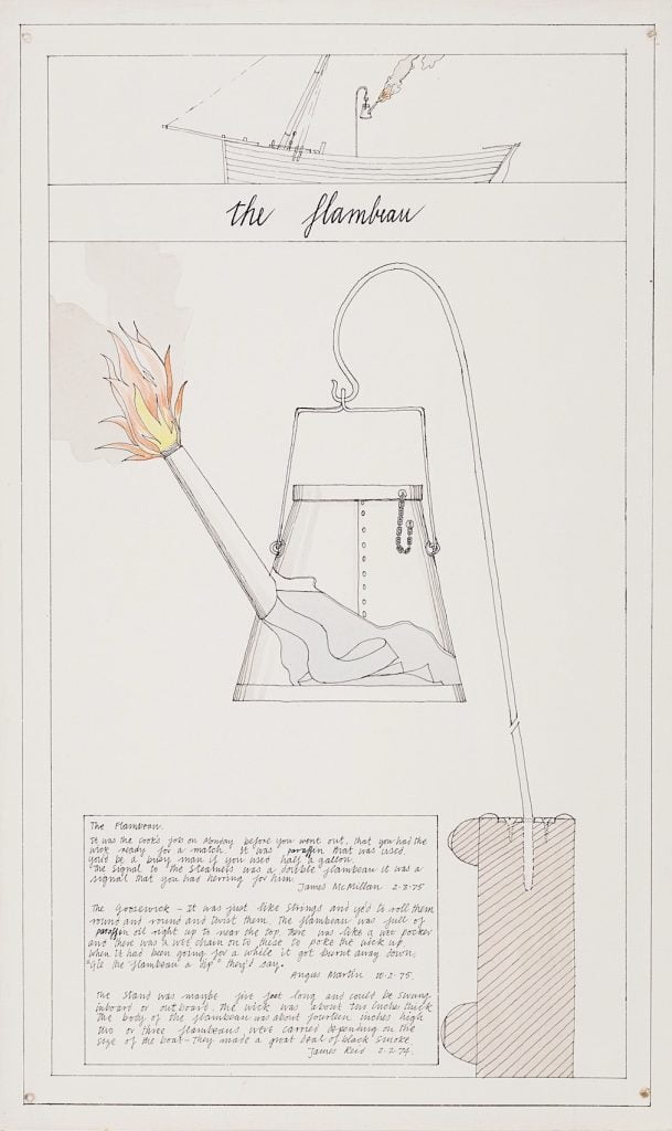 The Flambeau, an image of the the fishermen's lamp known as a flambeau