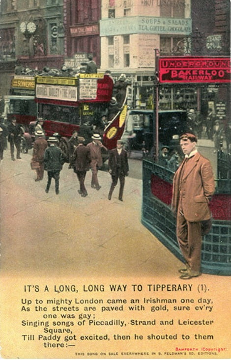 World War I Tipperary postcard, part of a sequence of 4