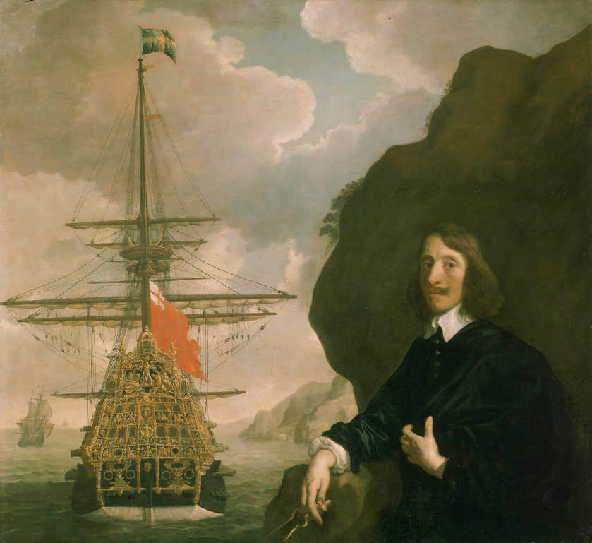 Portrait of Peter Pett with Sovereign of the Seas